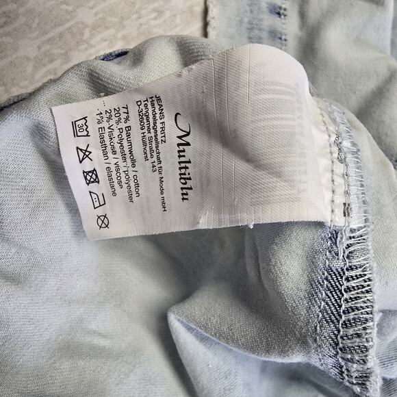 Multiblu Jean Fritz Denim Jacket Womens Button Front Size L (44 Size German) - Picture 13 of 14